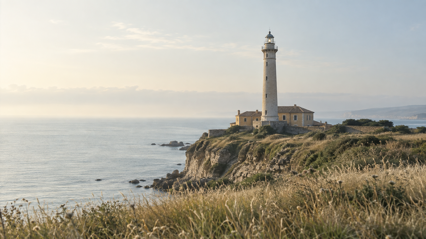 Il faro di Punta Penna affacciato sul mare Adriatico